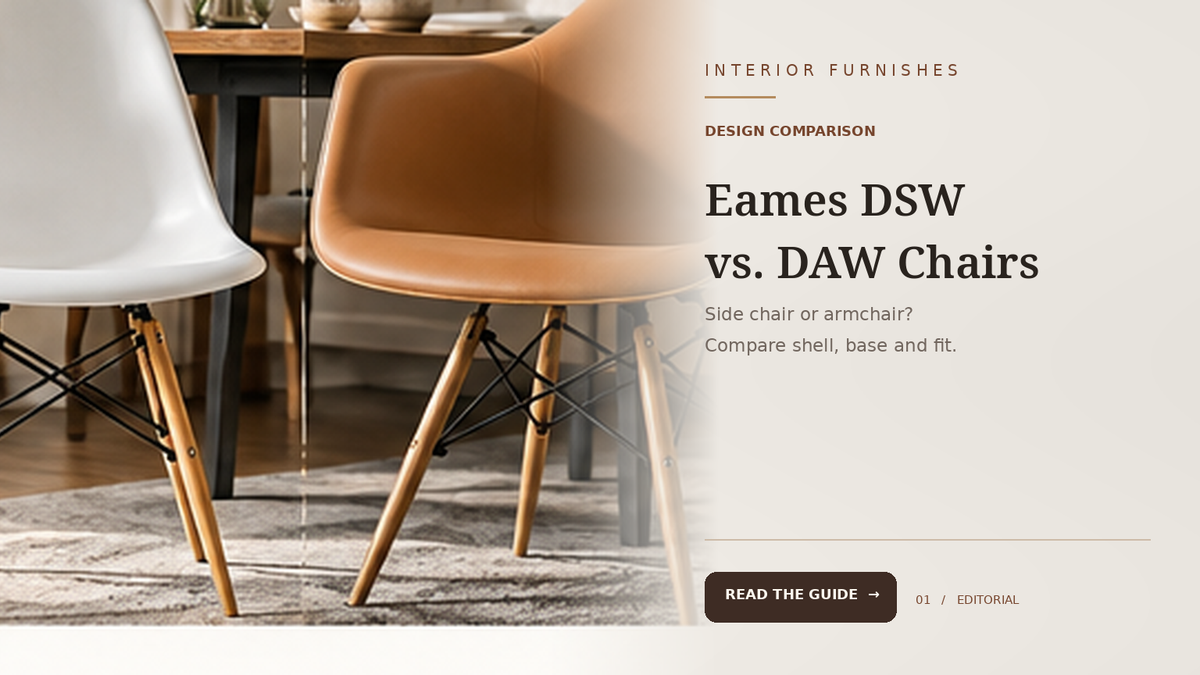 Eames DSW vs DAW dining chair comparison visual