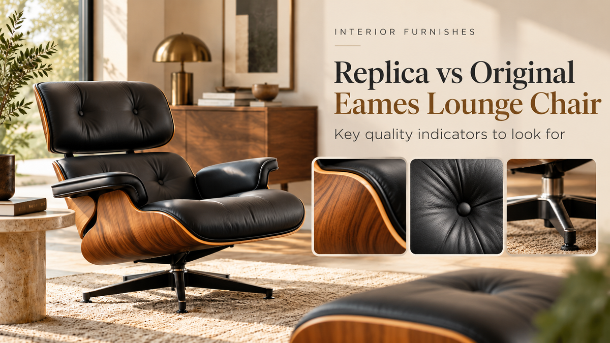 Eames lounge chair replica versus original quality comparison