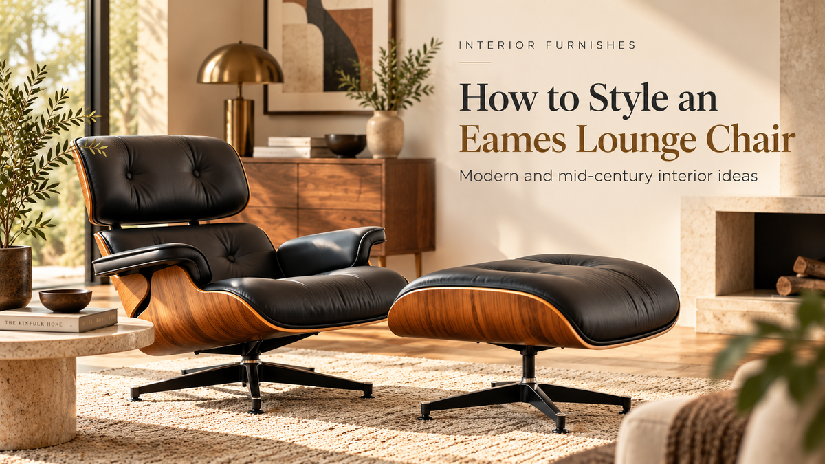 How to style an Eames lounge chair in a mid-century living room