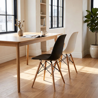 Eames DSW Dining Side Chair with Wooden Legs