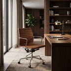 Eames Style EA 117 / EA 119 Thin Pad Leather Chair | Mid Furniture