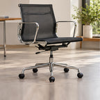 EA117/EA119 Mesh Chair — EA 117 – Low Back / Black / Chrome Frame — premium lifestyle photo