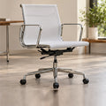 EA117/EA119 Mesh Chair — EA 117 – Low Back / White / Chrome Frame — premium lifestyle photo