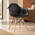 Black Eames DAW dining armchair premium warm interior hero