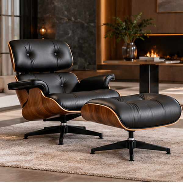Eames Lounge Chair Replica & Ottoman - Walnut Wood